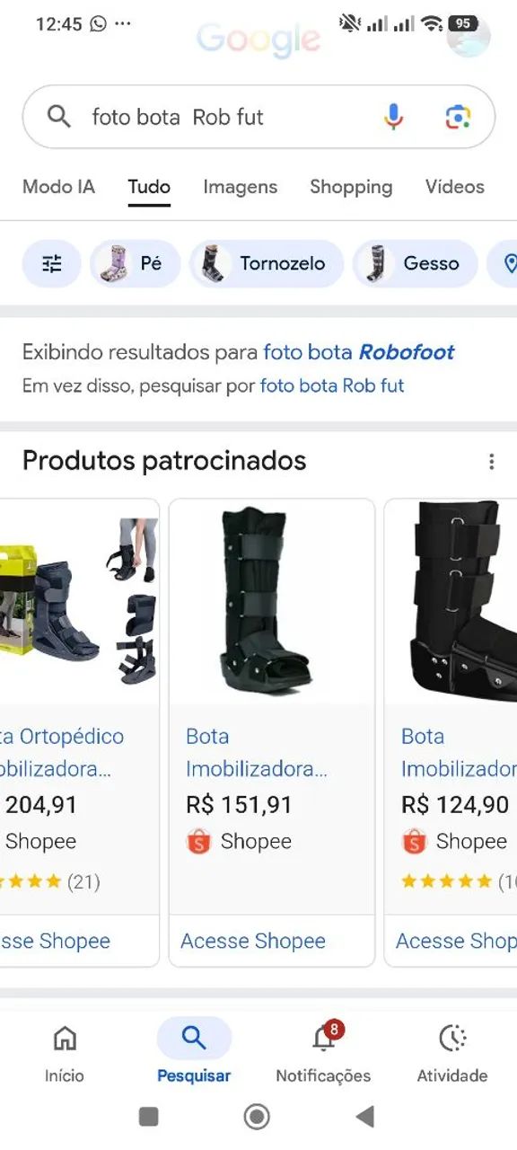 Vendo bota ortopédica ( robofoot)