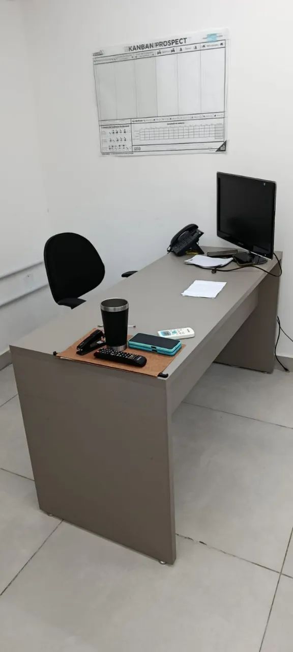 Mesa Gerente MDF Cinza