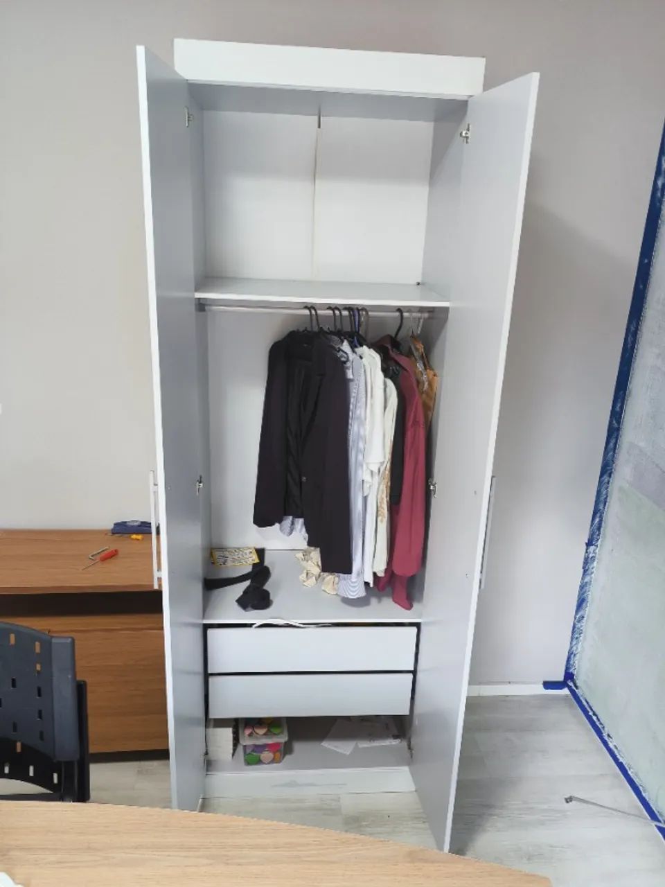 Guarda-Roupa Solteiro 2 Portas Branco  - Foto 3
