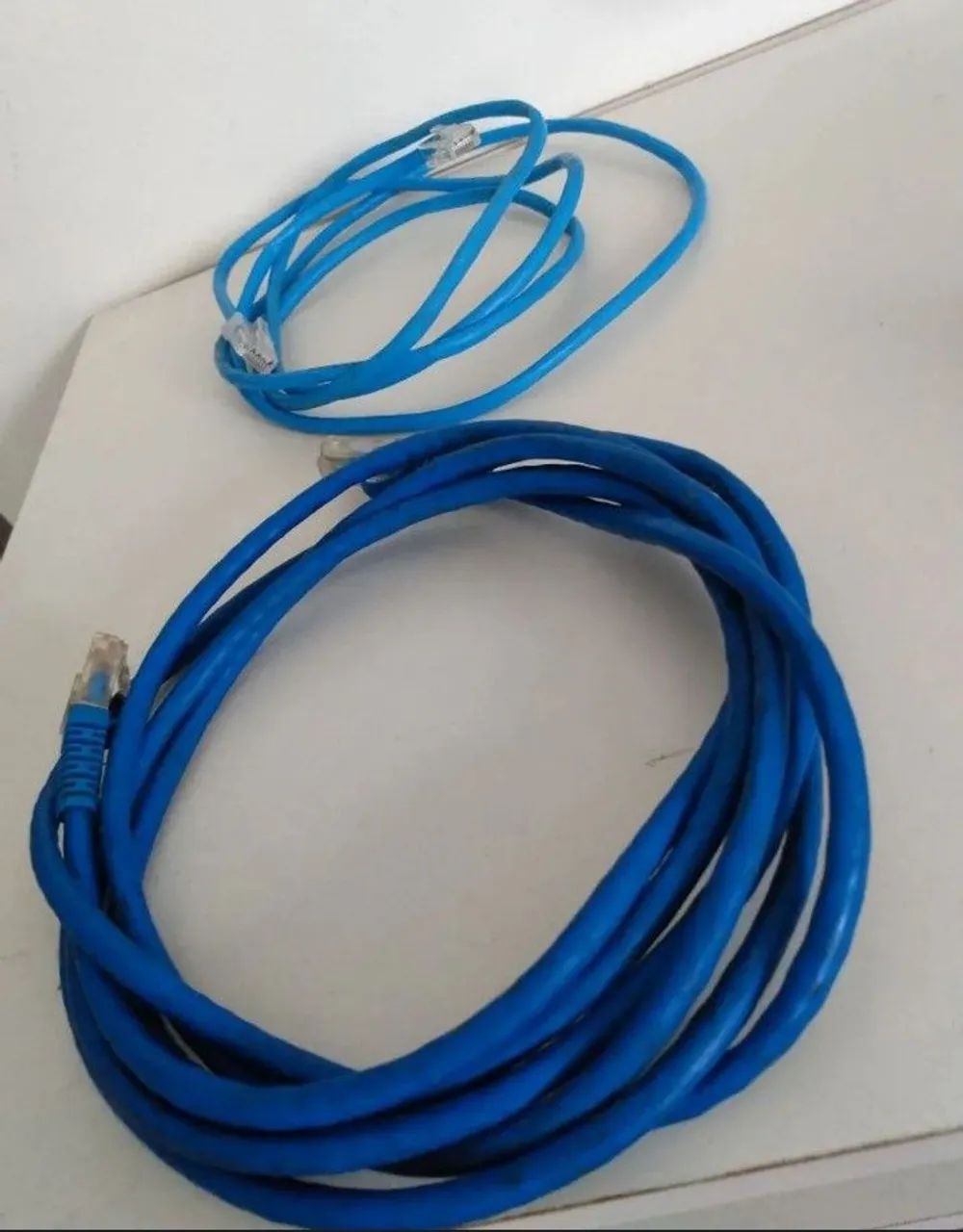 Kit Com 2 Cabos De Rede Internet Azul RJ45 Para PC, Roteador E TV - Foto 4