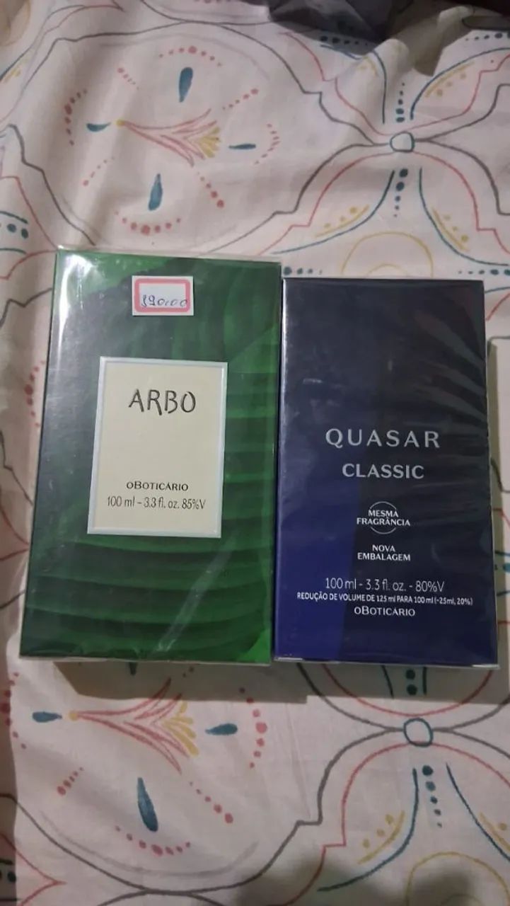 Perfume Arbo e Quasar classic