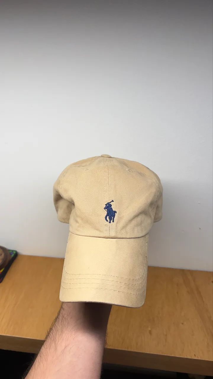 boné polo ralph lauren bege original 