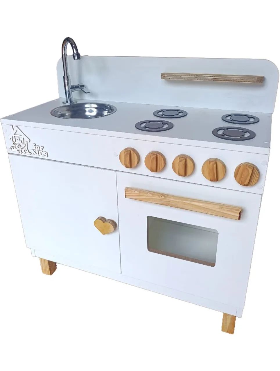 Bancada cozinha infantil em MDF 15mm branco TX  - Foto 3