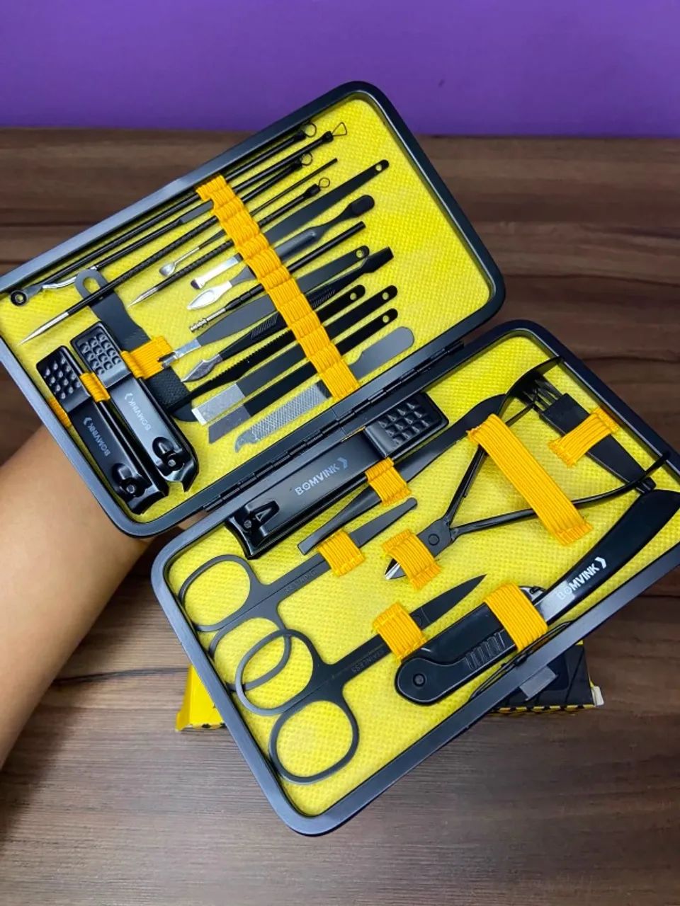 KIT COMPLETO DE CUIDADOS COM AS UNHAS 24 PEÇAS BOM-3714 - Foto 2