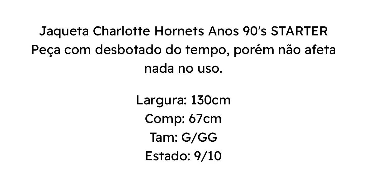 Jaqueta charlotte hornets nba vintage - Foto 3