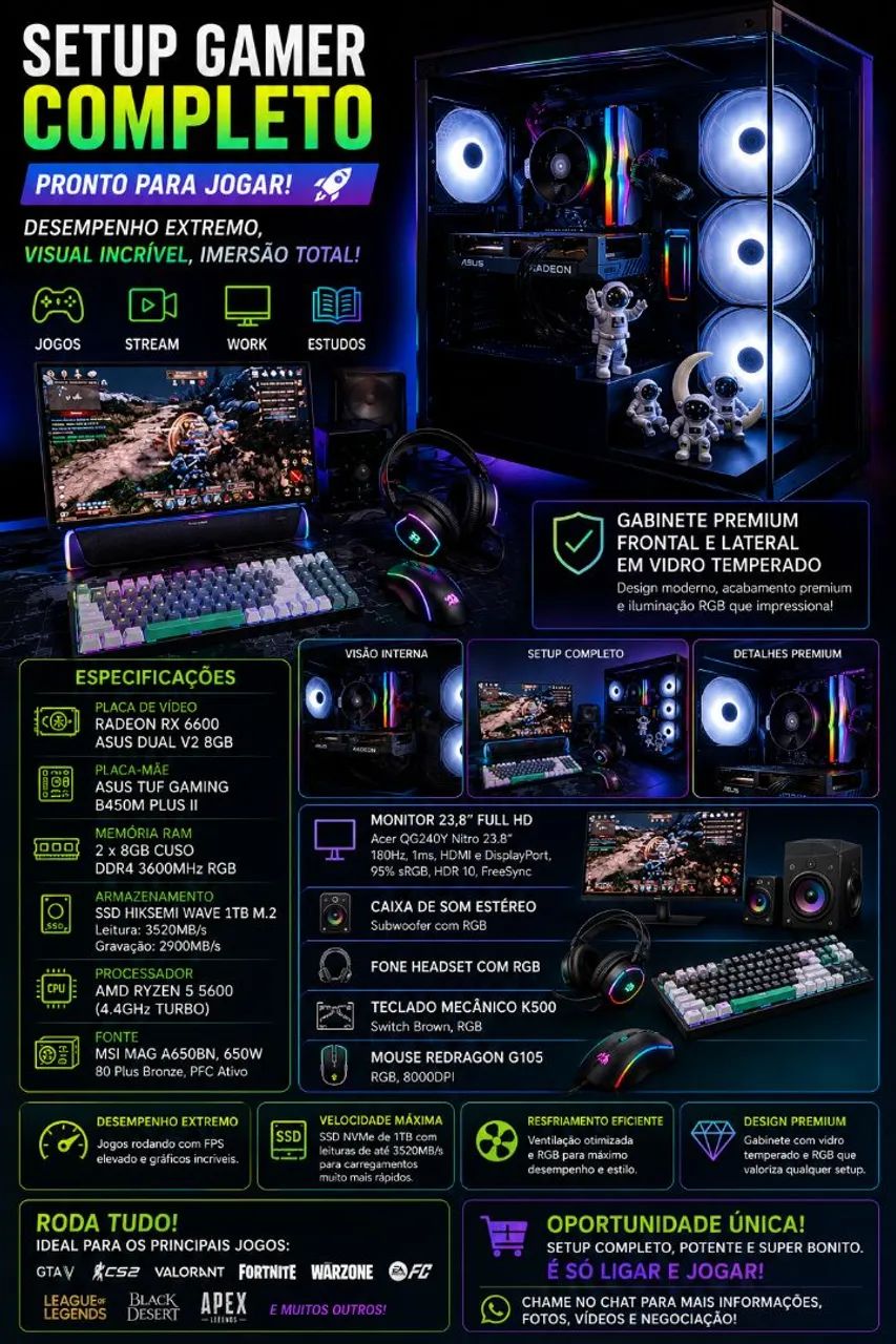 SETUP GAMER COMPLETO 