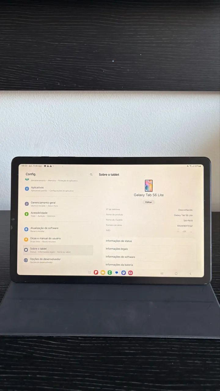 Vendo tablet Samsung S6 Lite com Pen  - Foto 4