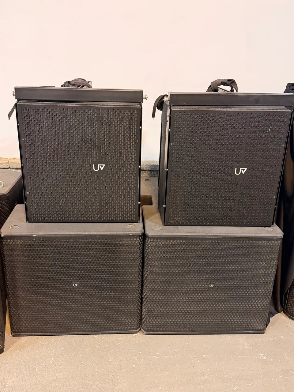 Kit P.A. UV Maya 8.000W RMS + Potências e Cabo?s 