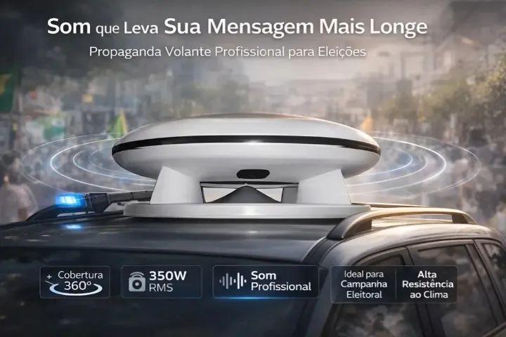 Caixa de Som Propaganda Fibrasom 360 + Módulo - Foto 3
