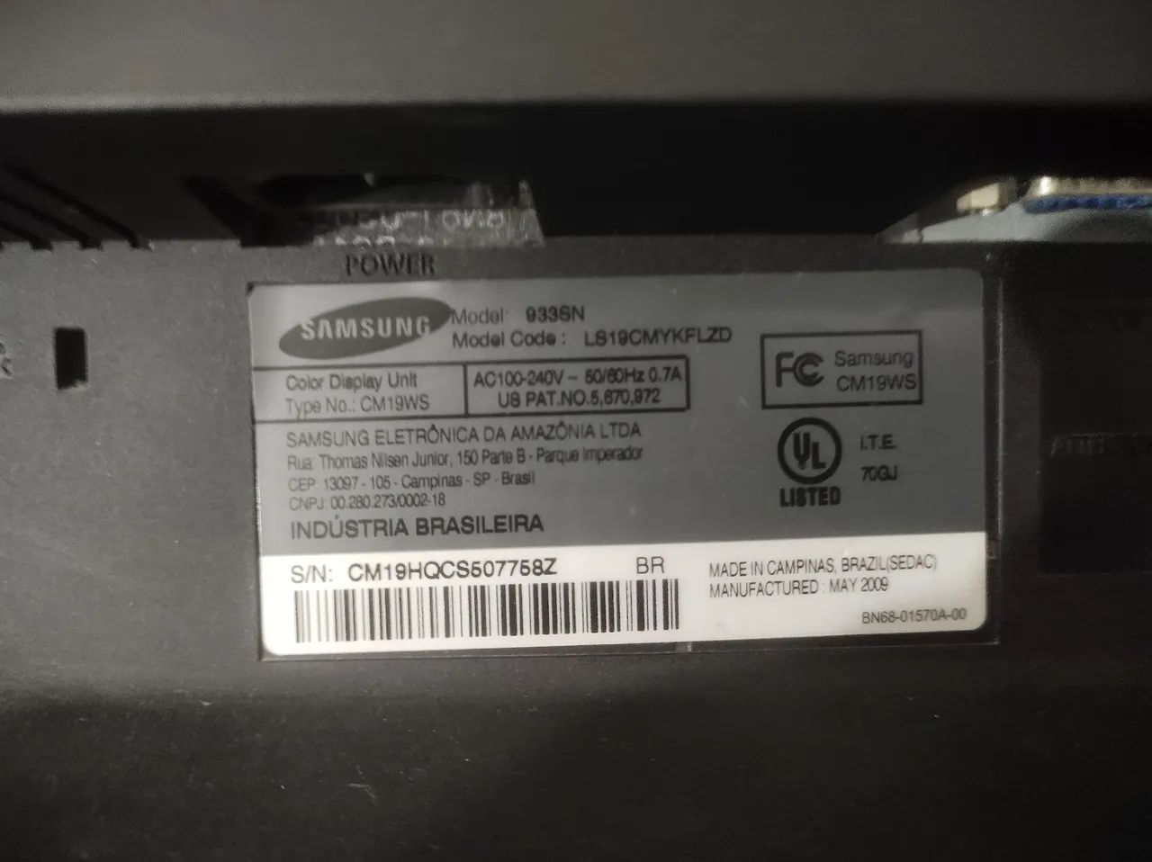 Monitor Samsung + 2 caixinhas de som - Foto 2