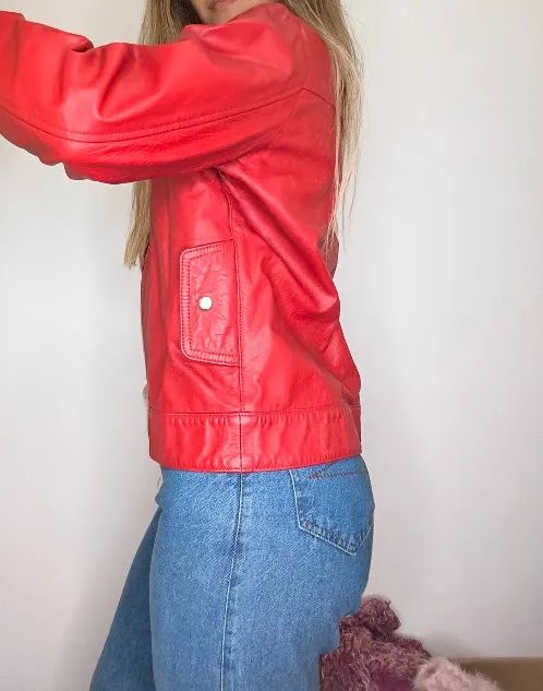 jaqueta de couro legítimo zara Tam P - Foto 3