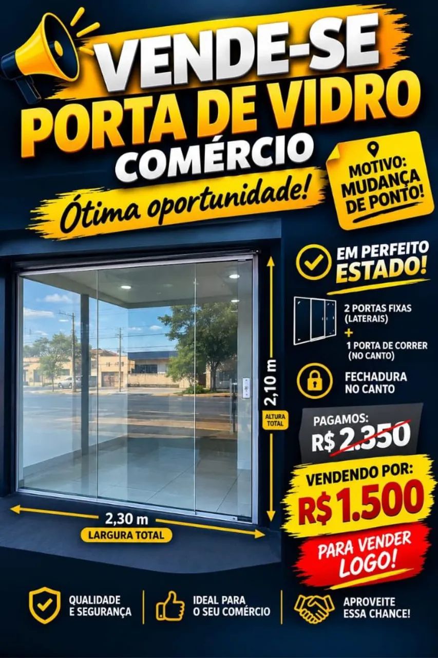 Porta de vidro 