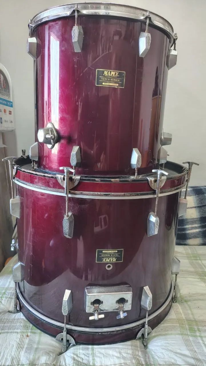 Bateria acústica Mapex Vênus Series Percussion Technology/Bumbo 22/Surdo 16/Ton13/Ton12. - Foto 2