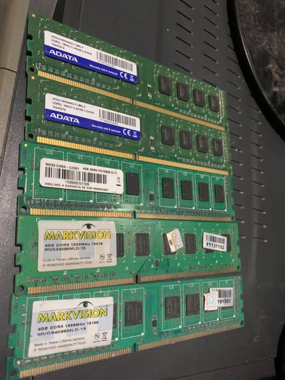 Lote com 5 memorias pc ddr3 4gb cada!!! - Foto 2