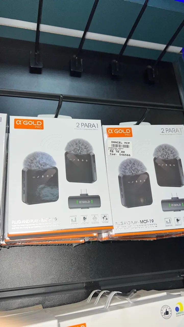 Microfone de Lapela Profissional Tipo C