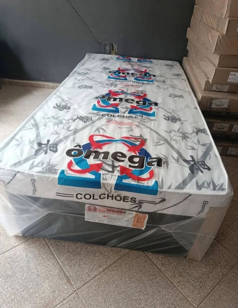 Cama box solteiro 8 cm + travesseiro de brinde ? - Foto 2