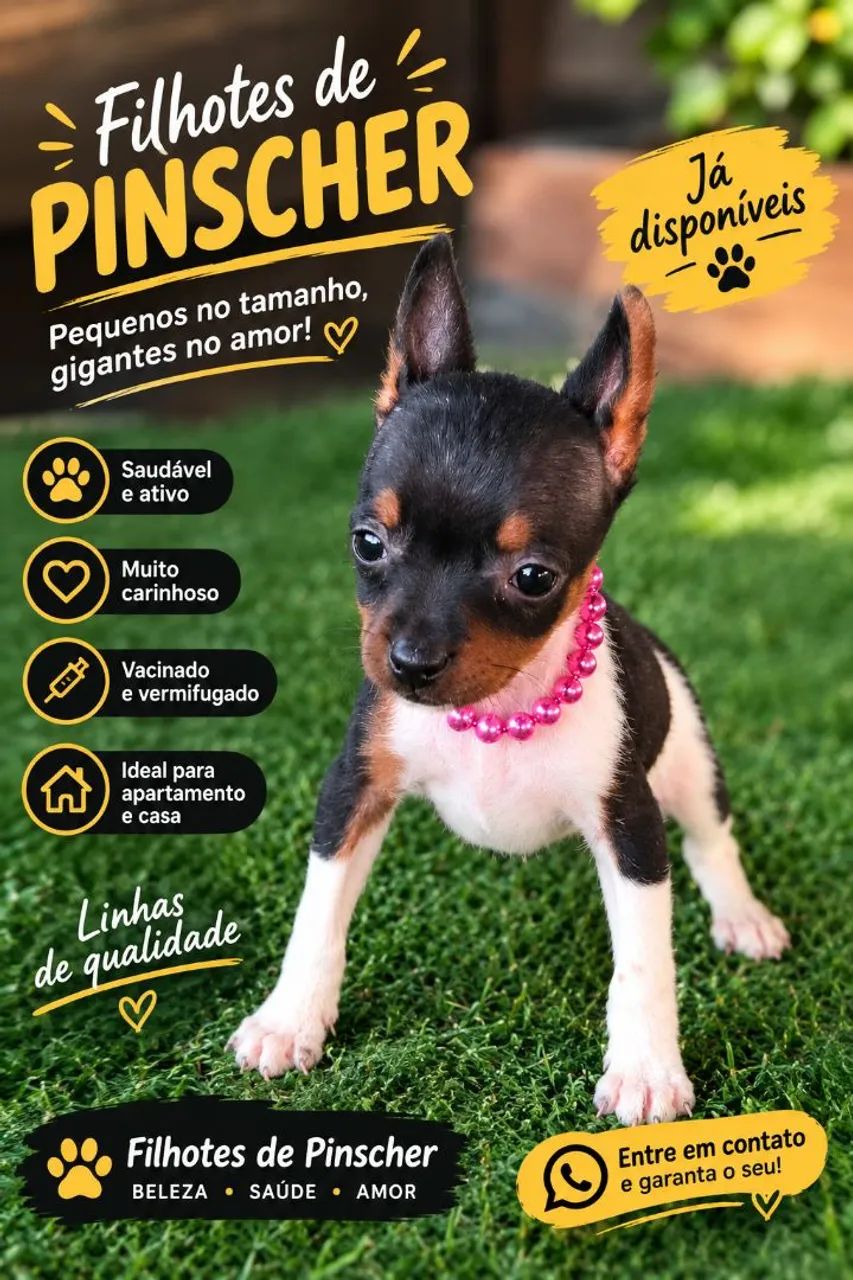 Pincher vacinação importada menina
