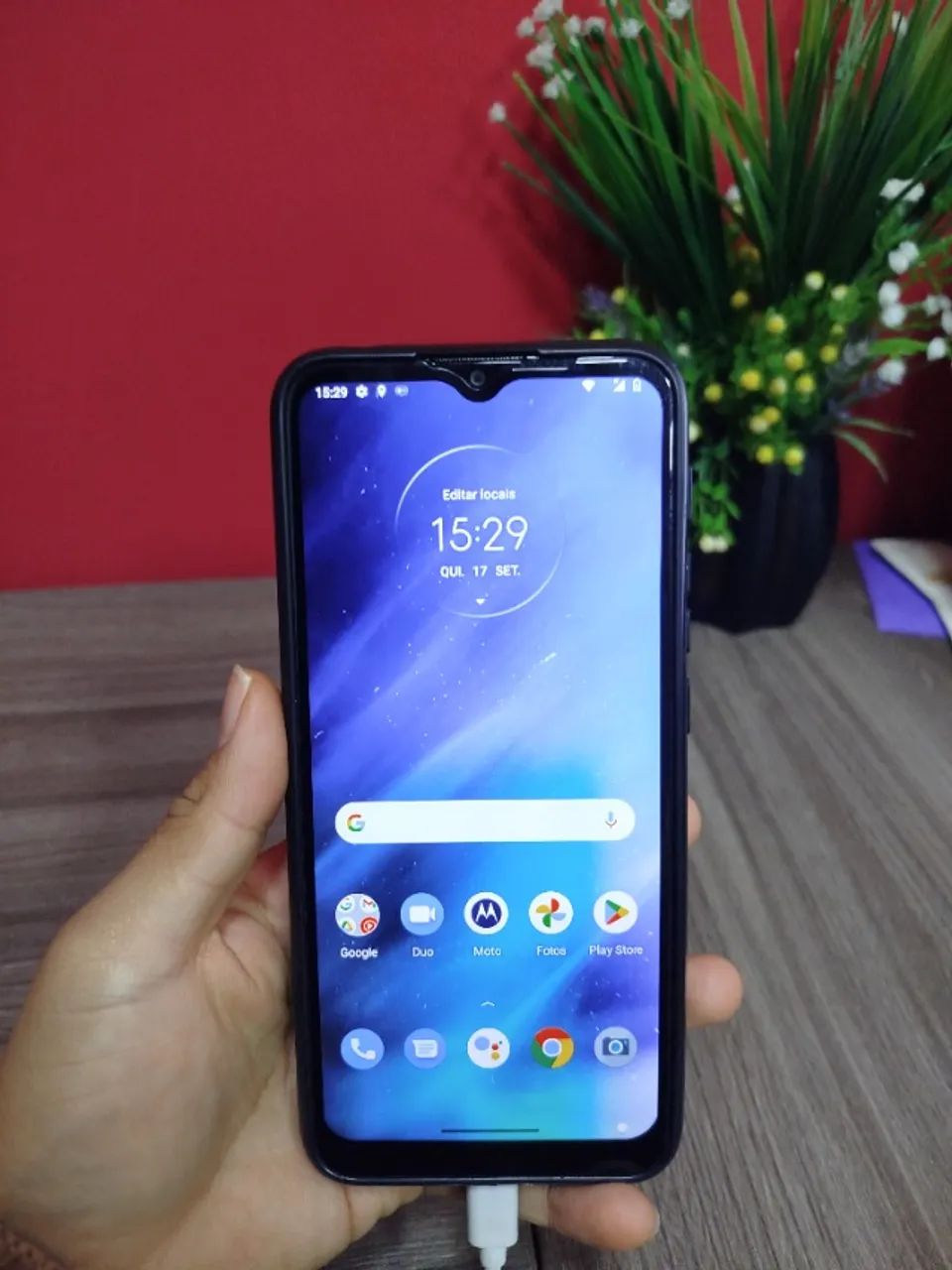 Motorola one fusion cor azul 128GB