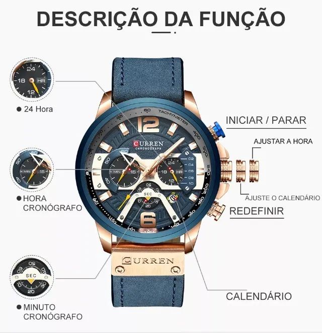 Relógio Masculino de Pulso Original Novo - Presente Ideal com Pronta Entrega Aracaju - Foto 4