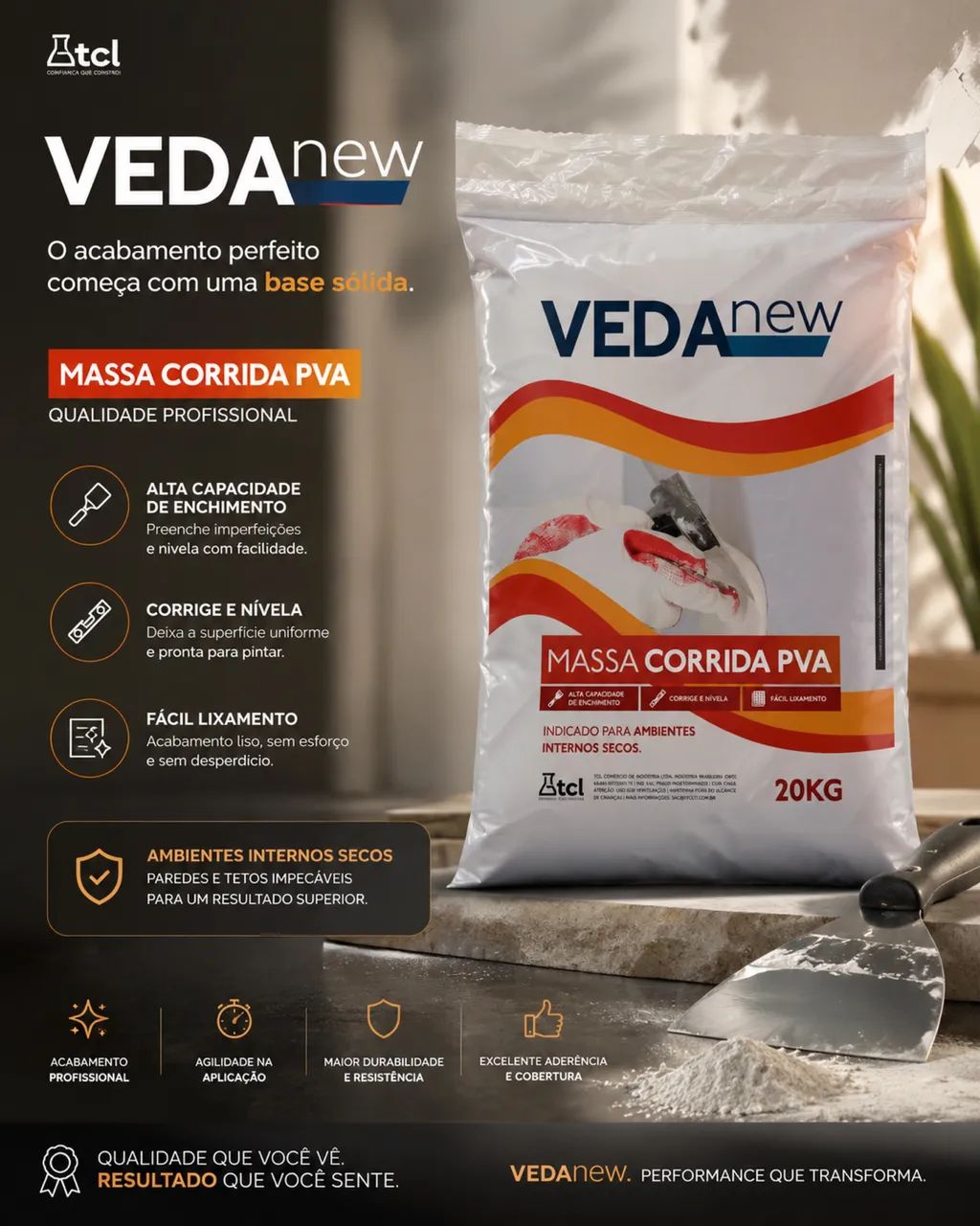 Massa corrida 20kg Veda New