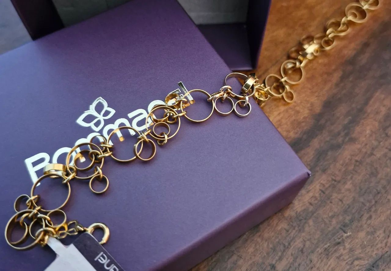 NOVA Semijoia Rommanel Pulseira Banhada Ouro 18k -  Original - Foto 4