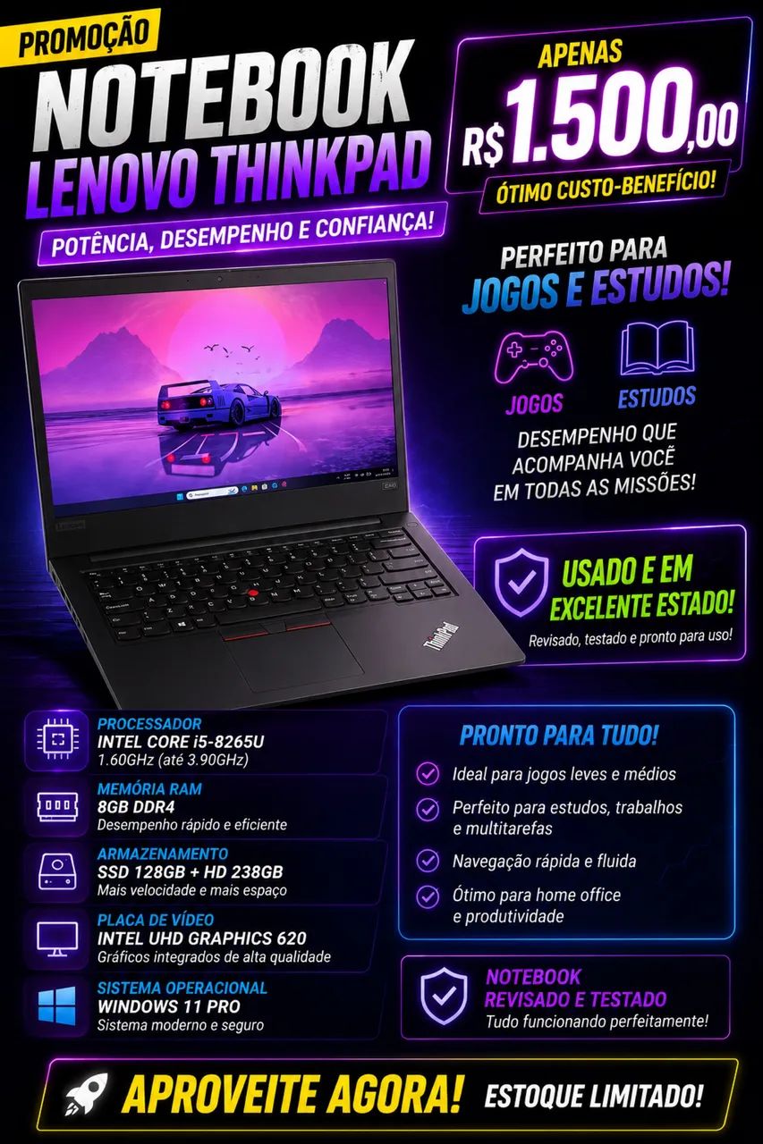 Notebook Lenovo Thinkpad na PROMO! 