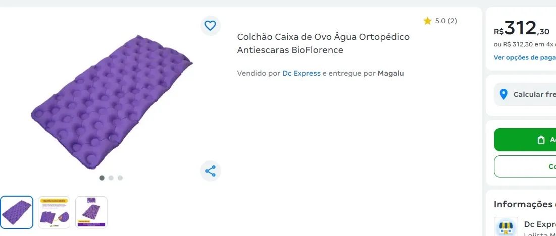 Colchão antiescaras