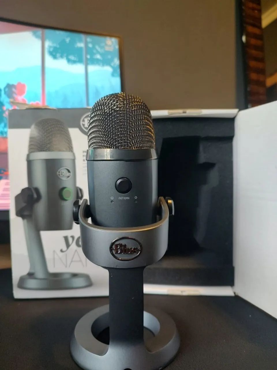 Microfone Blue Yeti Nano USB com Caixa Original - Foto 3