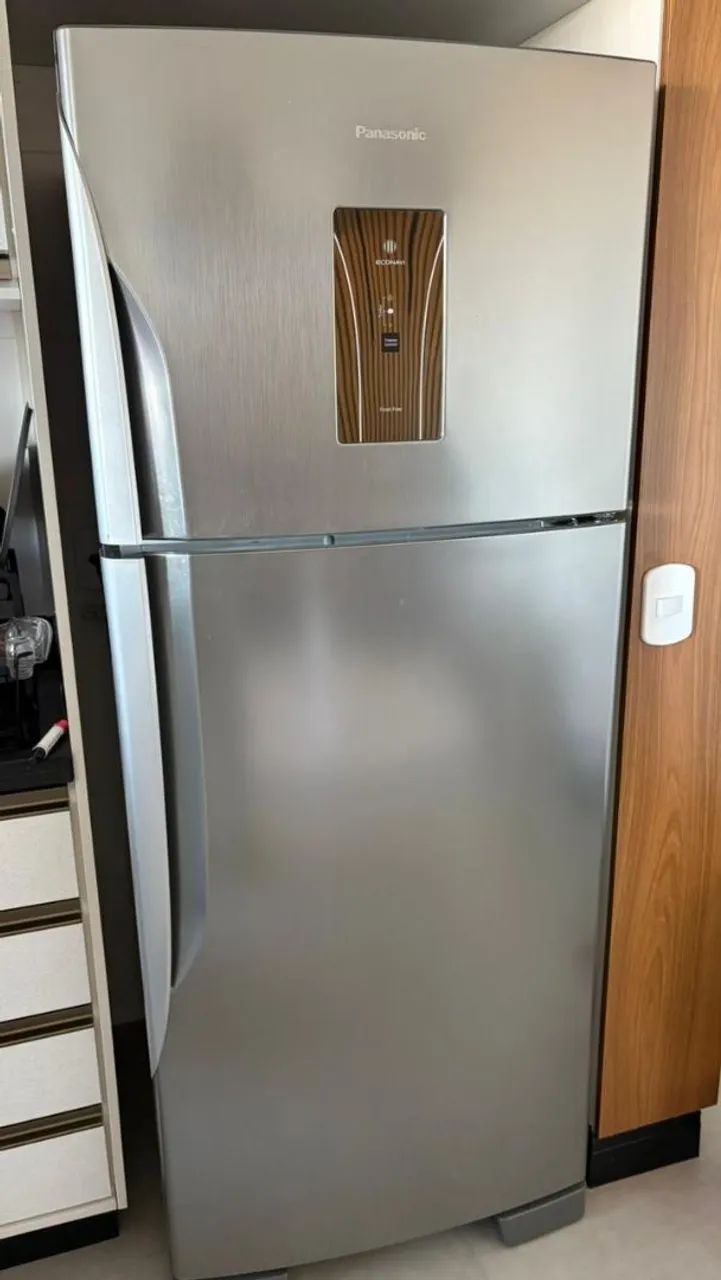 Geladeira Panasonic 435L Aço Escovado - 127V - Geladeiras e