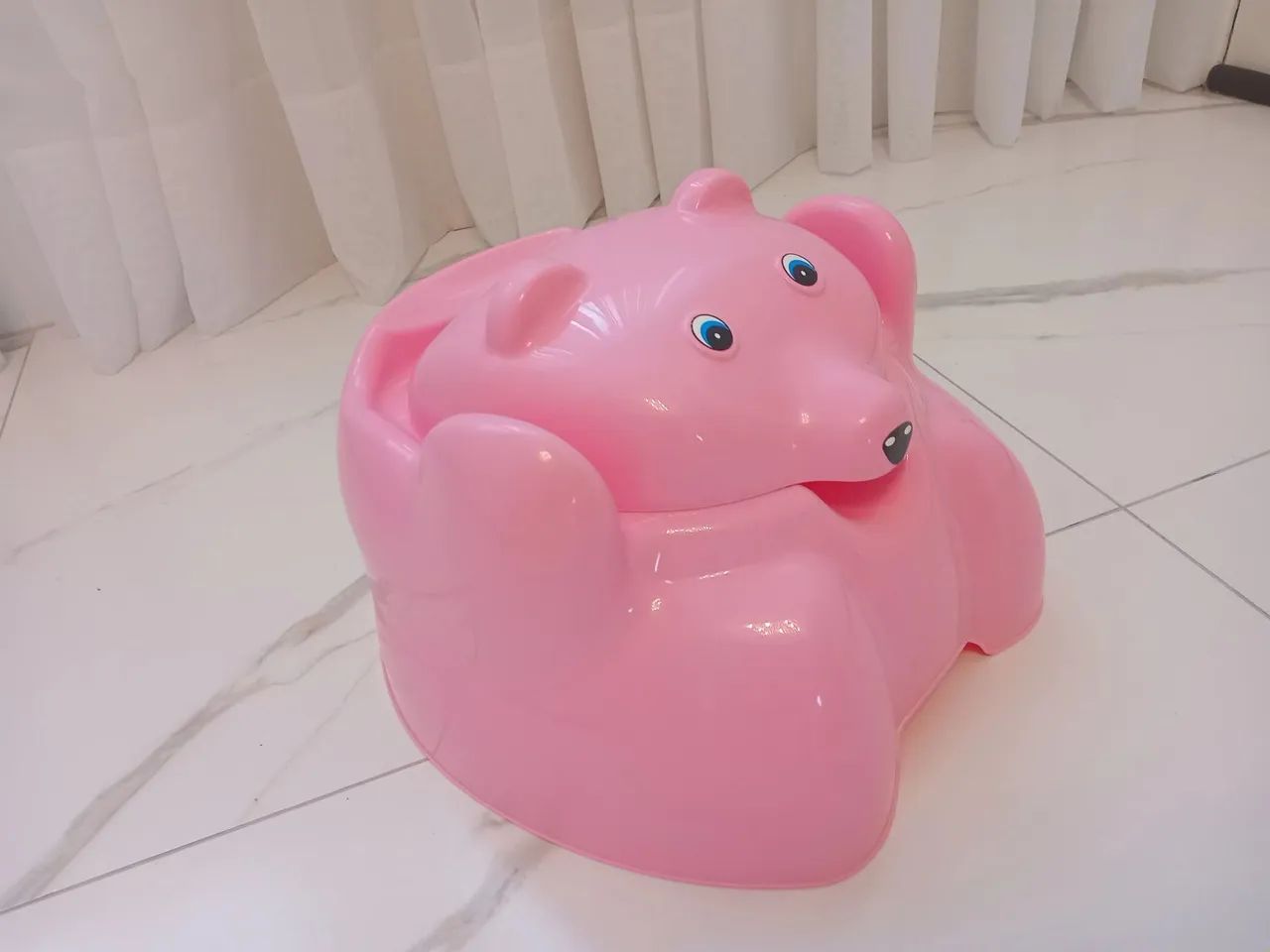 Troninho Infantil Urso Rosa - Novo / Sem Uso
