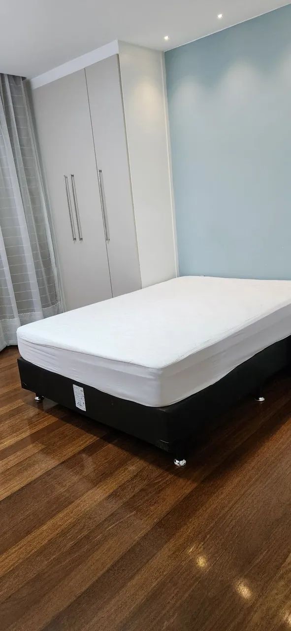 Cama casal com colchão e base  ortobom 