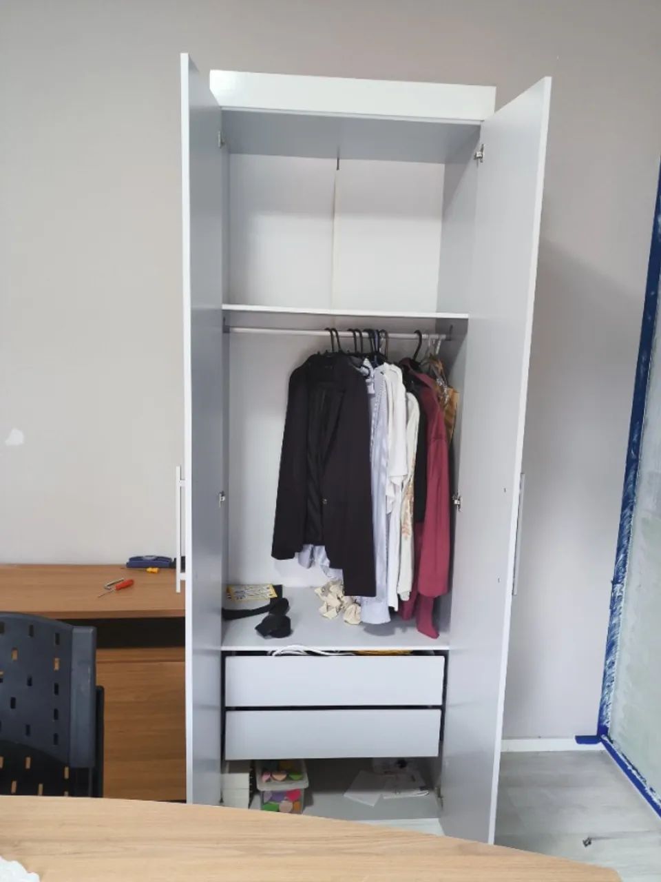 Guarda-Roupa Solteiro 2 Portas Branco  - Foto 4