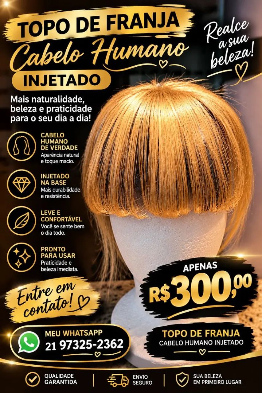 Topo franja cabelo  - Foto 3