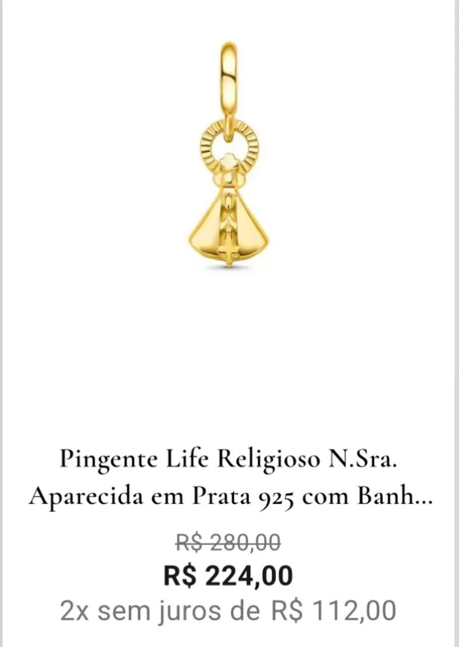 Pingente Life Vivara N.S.Aparecida - Foto 3