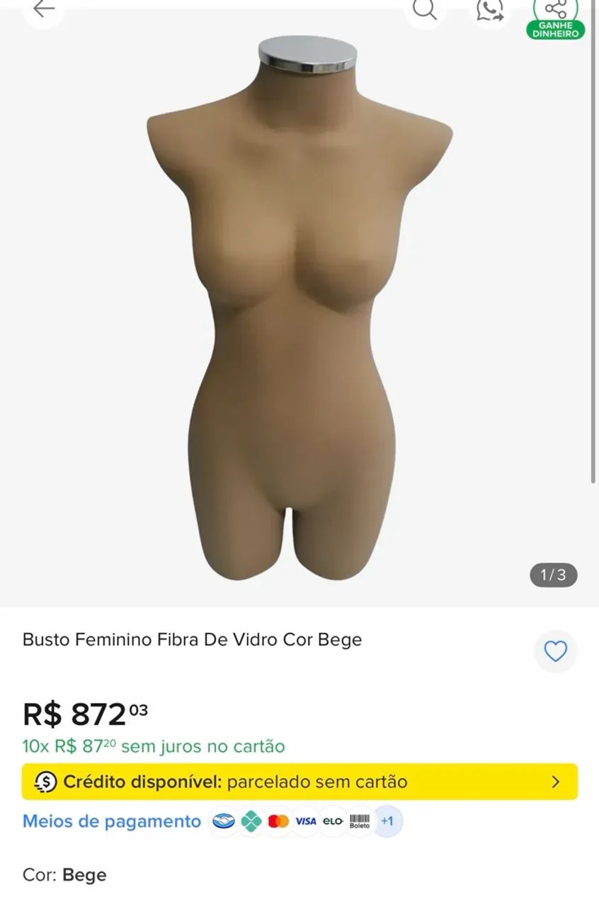 Busto de fibra PLUS E SLIM