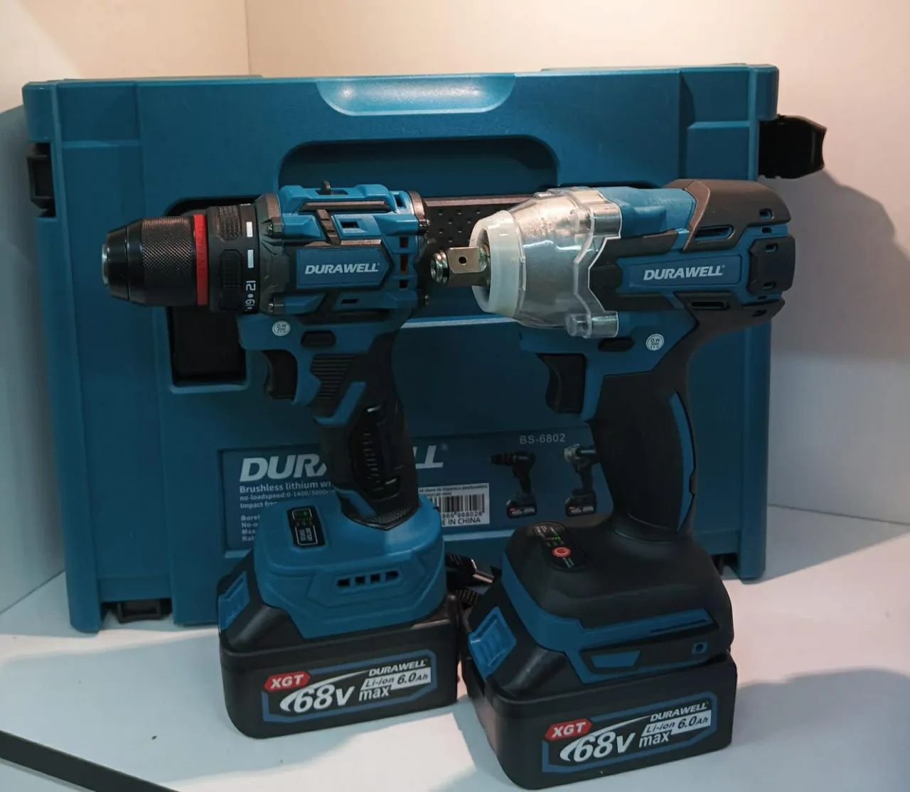 Kit Chave Impacto Parafuçadeira Elétricas 2 Bateria Sem Fio