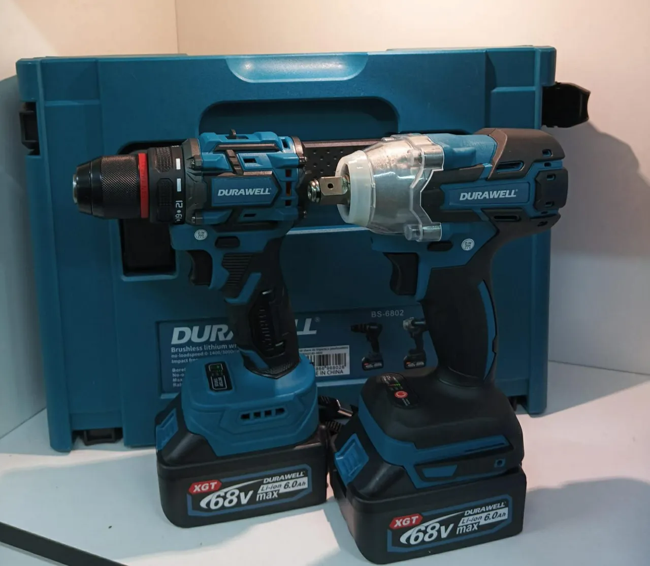Kit Chave De Impacto E Parafusadeira 68v C/maleta e 2 Baterias
