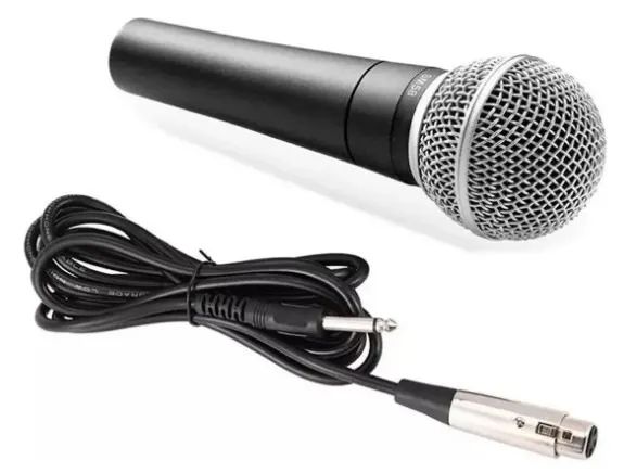 Microfone Profissional Vocal Dinâmico Com Cabo Sm58 - Foto 5