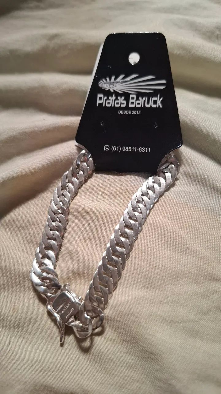 Pulseira prata 10mm / retirada em samambaia norte 