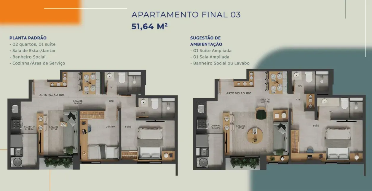 PLANTA 51m²