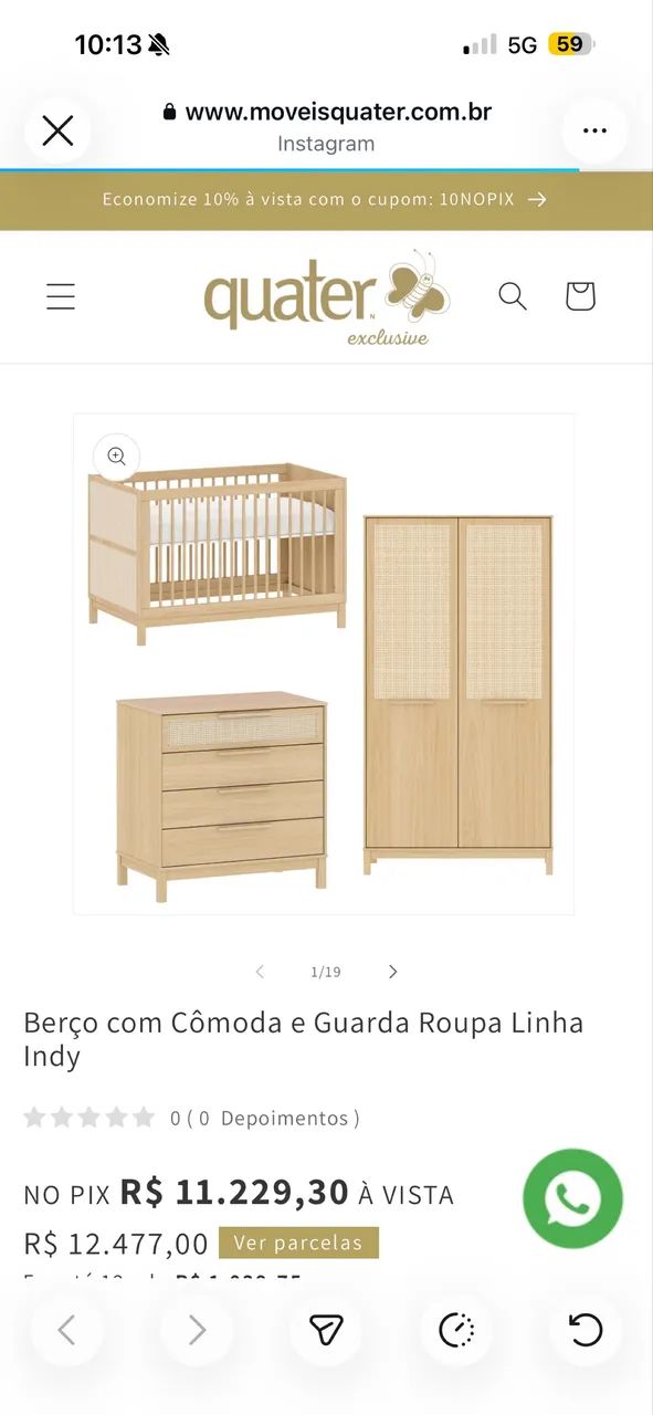 Quarto de bebê novíssimo estado 