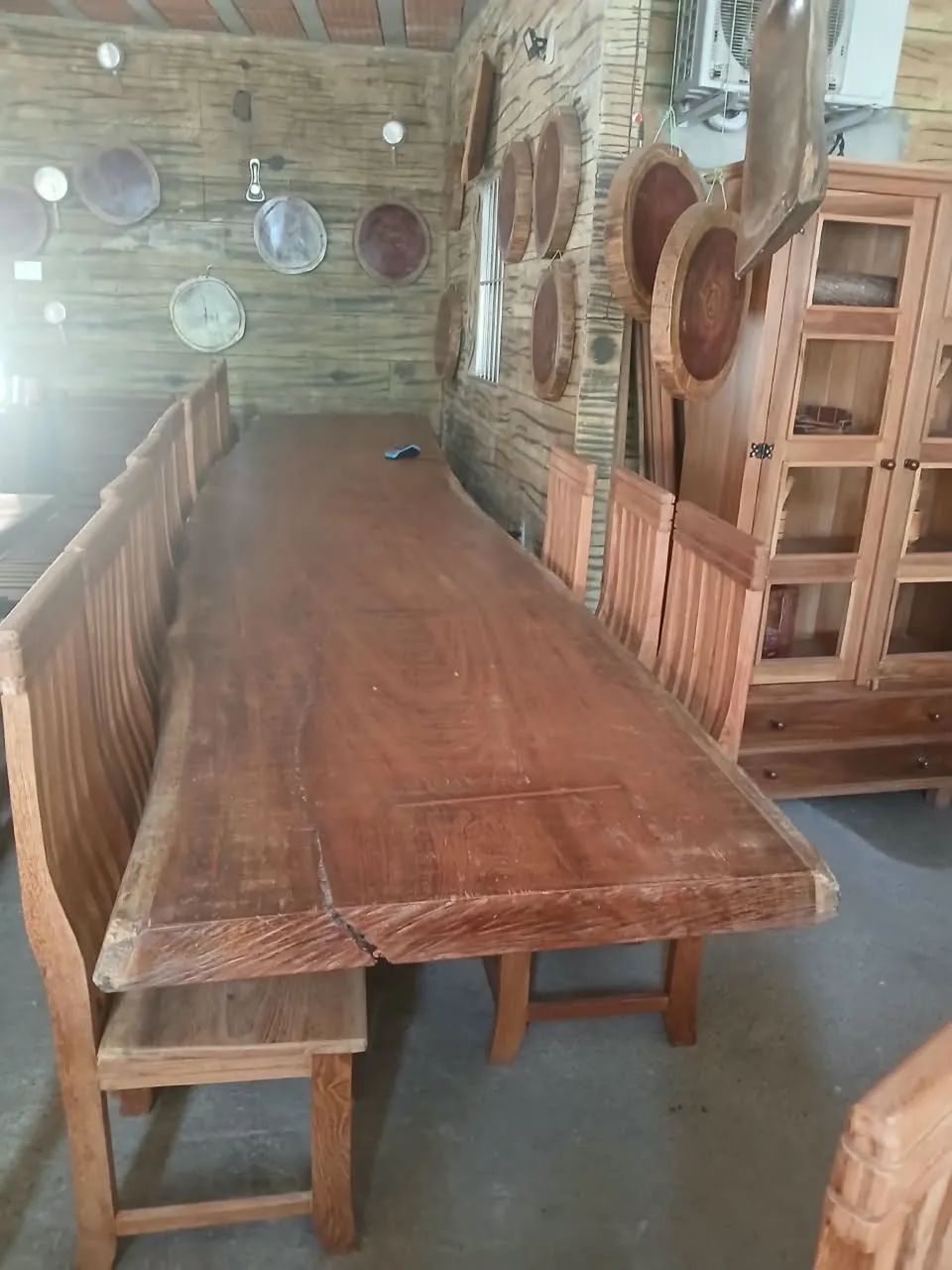 Mesa de madeira maciça rústica pura madeira  - Foto 3