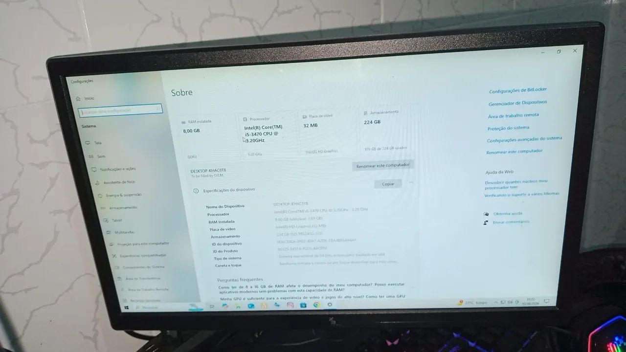 PC Gamer Intel i5 - 3470 3.20GHz - Foto 5