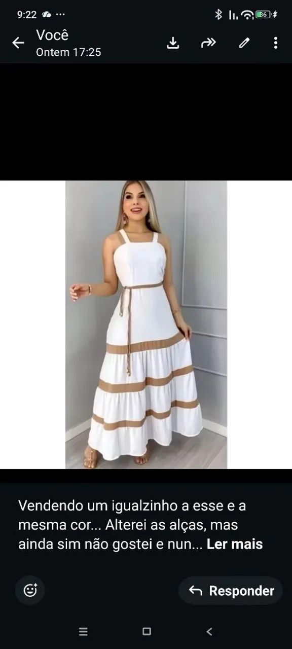 Vestido longo branco 