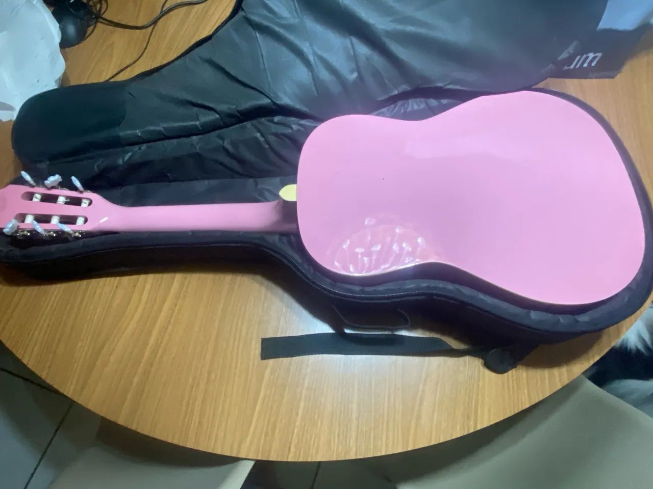 Violão infantil rosa com capa - Foto 2