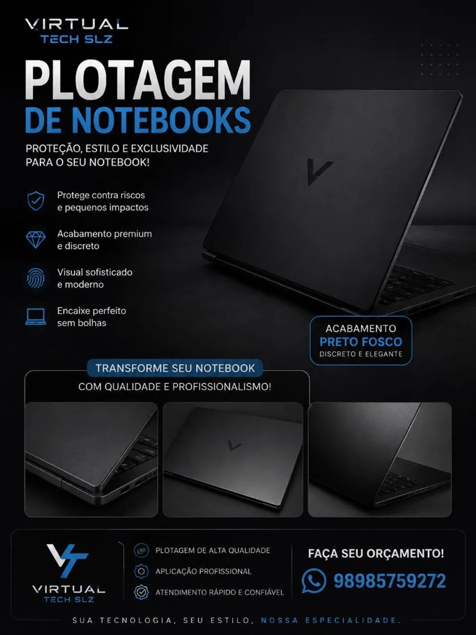 Renove o visual do seu notebook com plotagem profissional 