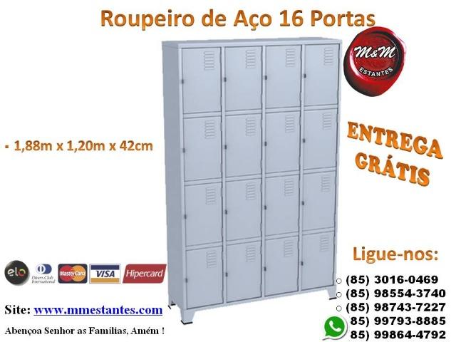 Imperdível - Roupeiro de Aço 16 Portas