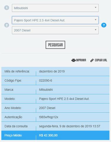 Pajero Sport HPE 2007/2007 4x4 Automática Diesel Placa A - Foto 9