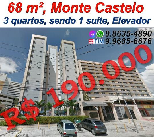 Apto no Monte Castelo, 190 mil, Elevador, 68 m², 3 quartos, 1 vagas, Belvedere Park