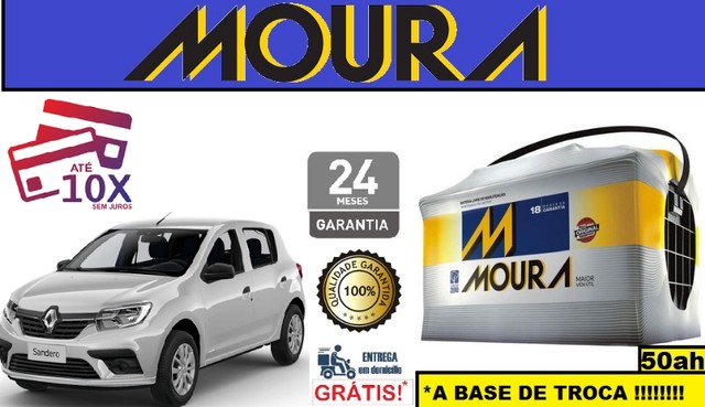 Bateria Moura Sandero (2007 a 2016) 50Ah 12v